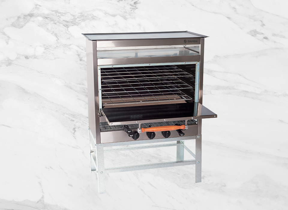 HORNO 6 MOLDES ACERO CON CARLITERO DOBLE Y PLANCHA DANDA - 906I - Image 2